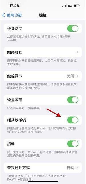 湖里苹果手机维修分享iPhone手机如何设置摇一摇删除文字 